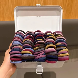 Colorful Ealstic Hair Ties for Girls Ponytail Hold Scrunchie Rubber Band women Fashion Hair Accessories elastic hair bands