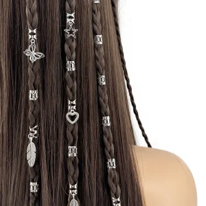 26pcs Alloy Dreadlock Hair Ring Braid Hair Clips - Western Style Hair Accessories Loc Hair Jewelry for Braids