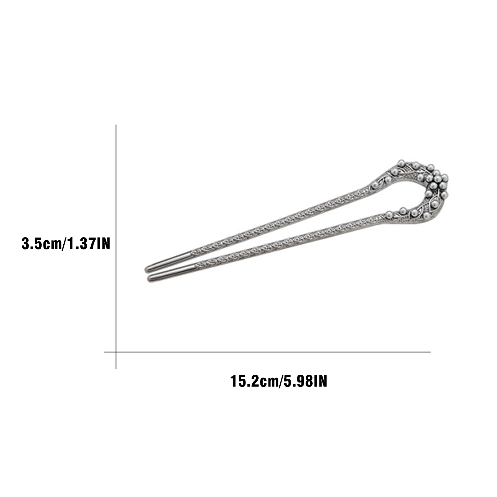 Pearl Leaf U Shaped Hair Pin Vintage Style Hair Stick Elegant Updo Styling Accessory for Women Long Thick Hair Wedding Party - Image 6