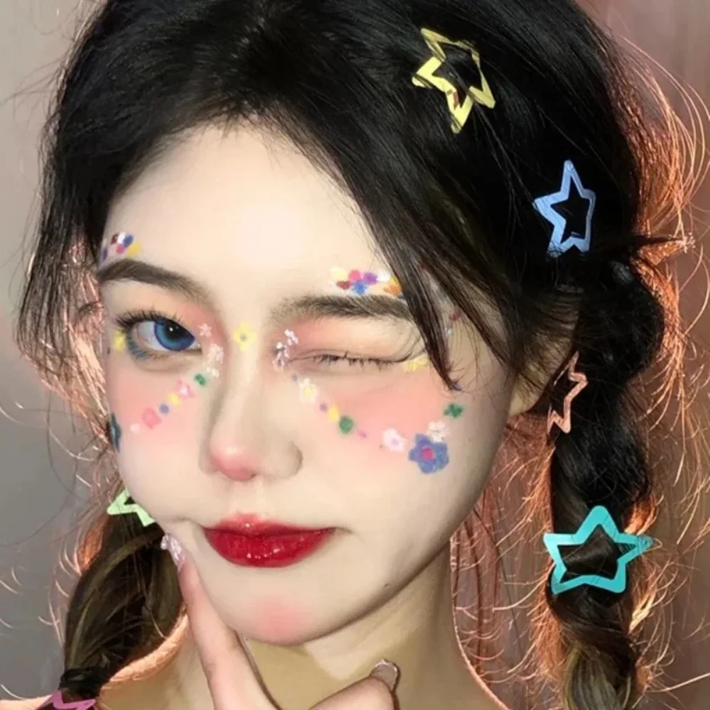 10-100pcs Colorful Star BB Hair Clips Girls Y2K Star Barrettes Women Simple Metal Snap Clip Headdress Hair Jewelry Accessories - Image 6