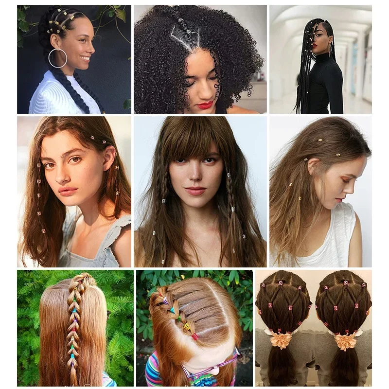 Wholesale Dreadlock Hair Rings for Braid hair styling Adjustable Cuff Clip Dirty Braids Beads Hairpin Jewelry Hair Accessories - Image 3