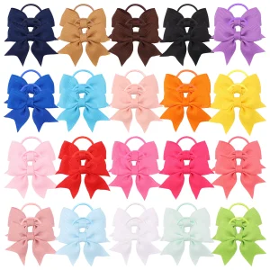 20/40Pieces Babies Tiny 2Inches Hair Bows Rubber Bands Hair Ropes Ponytail Holders for Baby Girls Infant Kids Hair Accessories