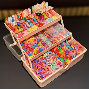 555 pieces/set, colorful butterfly hair clips for girls, stylish and sweet hairstyles, hair accessories.