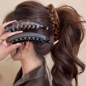 Tortoiseshell Banana Hair Clip Fish Shaped Hairpin For Women Hair Accessories Hairgrips Twist Clamp Ponytail Barrettes Headwear