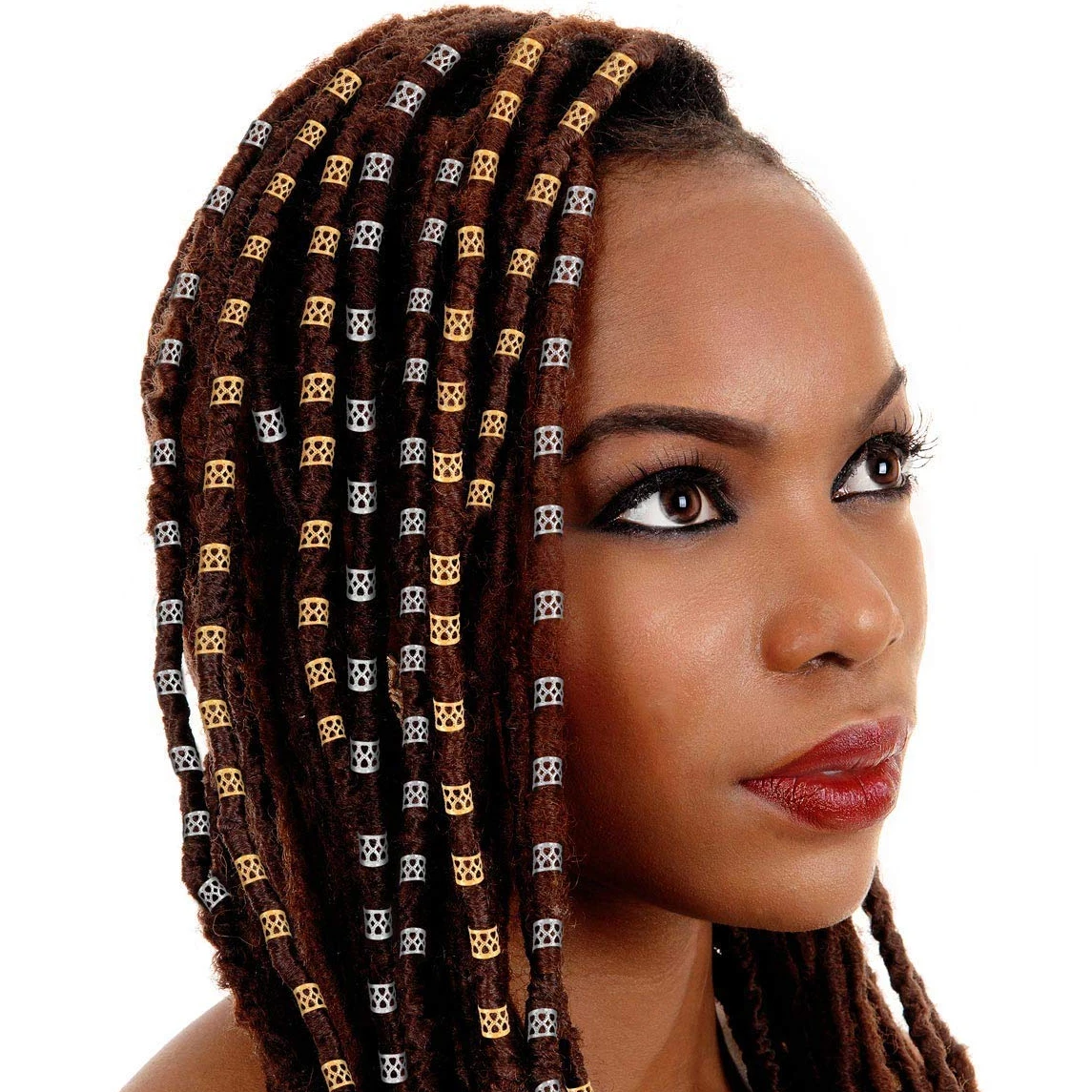 Wholesale Dreadlock Hair Rings for Braid hair styling Adjustable Cuff Clip Dirty Braids Beads Hairpin Jewelry Hair Accessories - Image 2